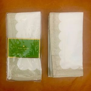 Kate Spade platinum sparkly dinner napkins